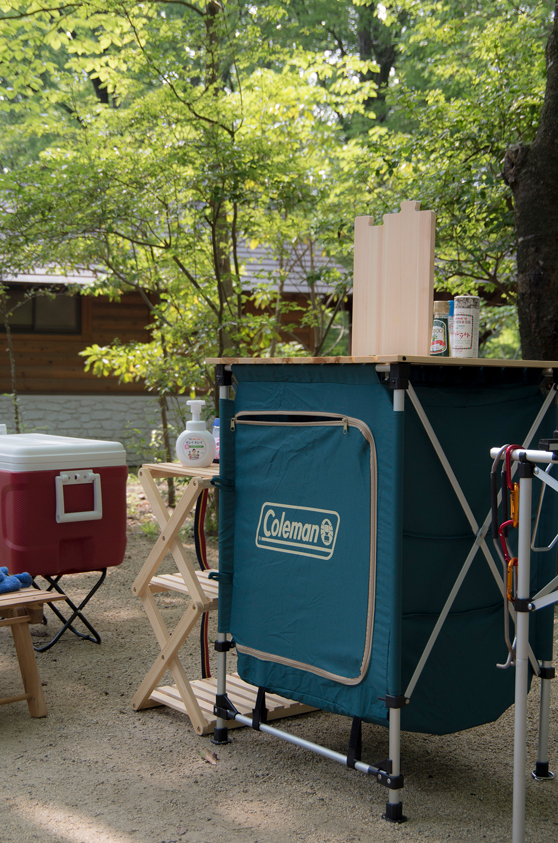 コールマン ナチュラルウッド フォルダブルシェルフ - HAPPY CAMPER