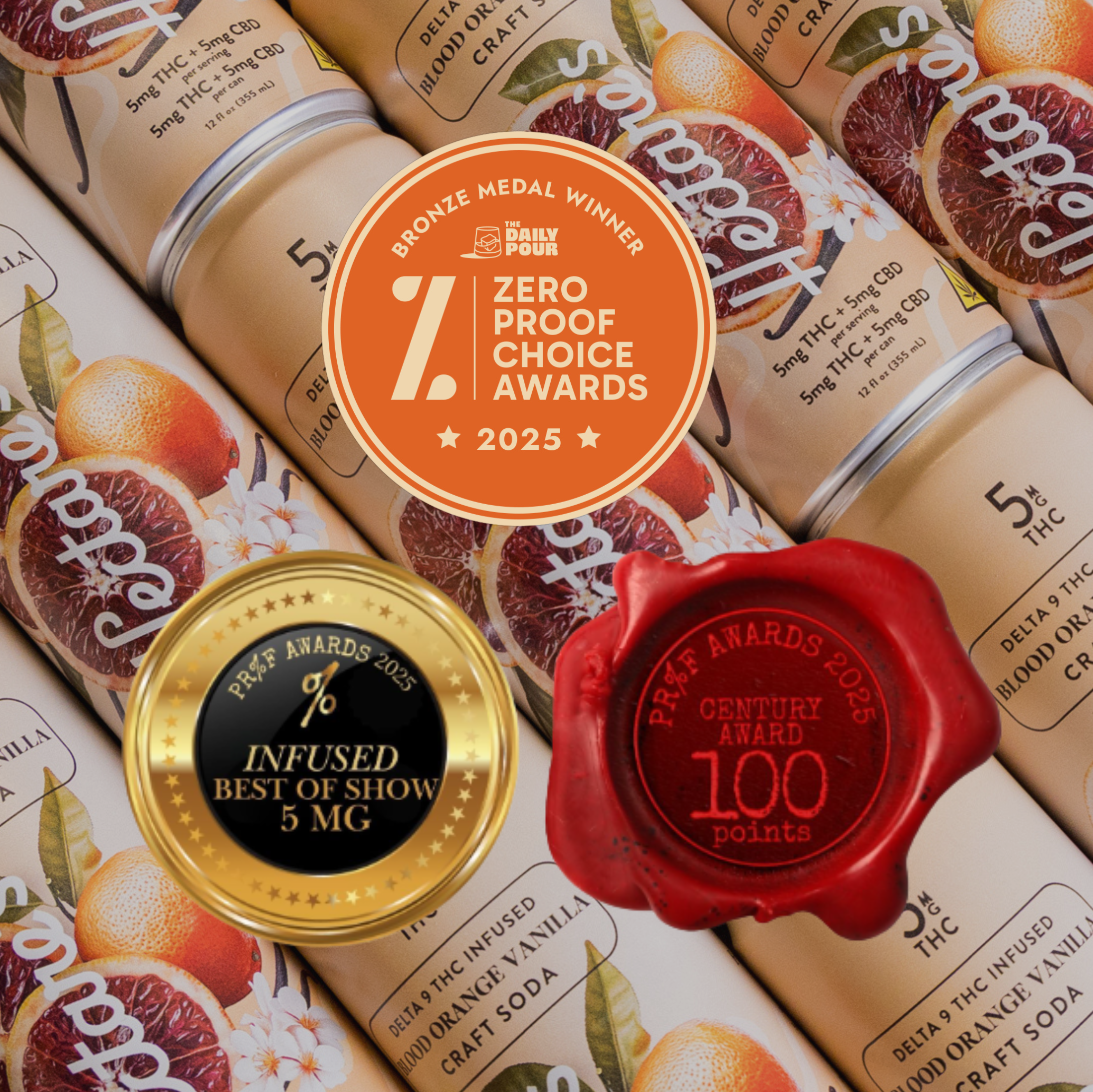 Blood Orange Vanilla Delta 9 Craft Soda 5mg - Hectares