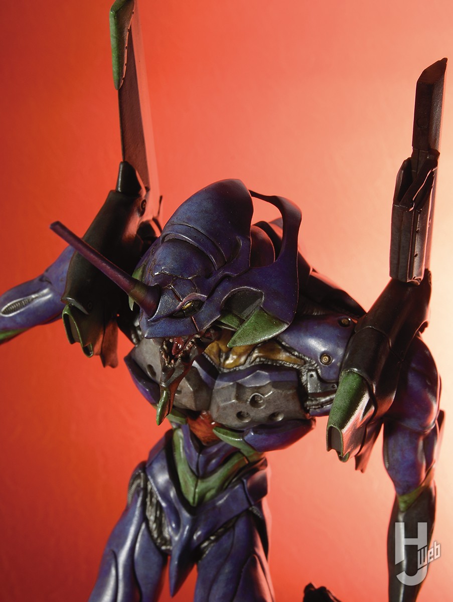 ARTPLA エヴァ初号機」を水性ホビーカラーで筆塗り！ 筆のタッチを