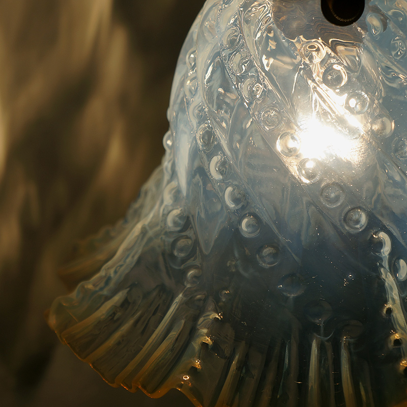 フランス製 アンティーク オパールセント ランプ シェード