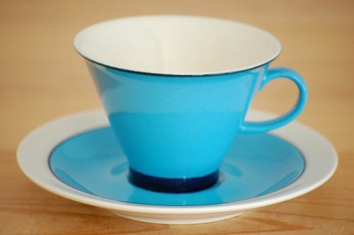 ARABIA/アラビア/HARLEKIN/鮮やかなブルーのコーヒーカップ＆ソーサー