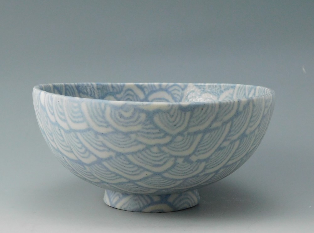 萬古焼 青海波平茶碗 | いとう鳳凰堂古美術店