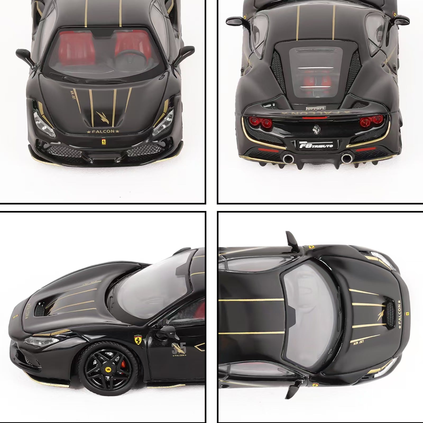 XF Model 1:64 Ferrari F8 Black – Horizon Diecast