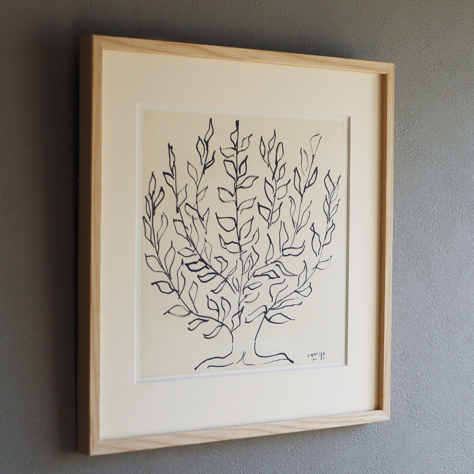 アンリ・マティス 「低木」アートポスター｜モダンインテリアに合う線