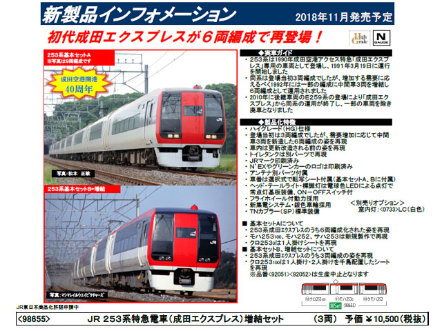 トミックス 98655 253系 特急「成田エクスプレス」増結セット (3両