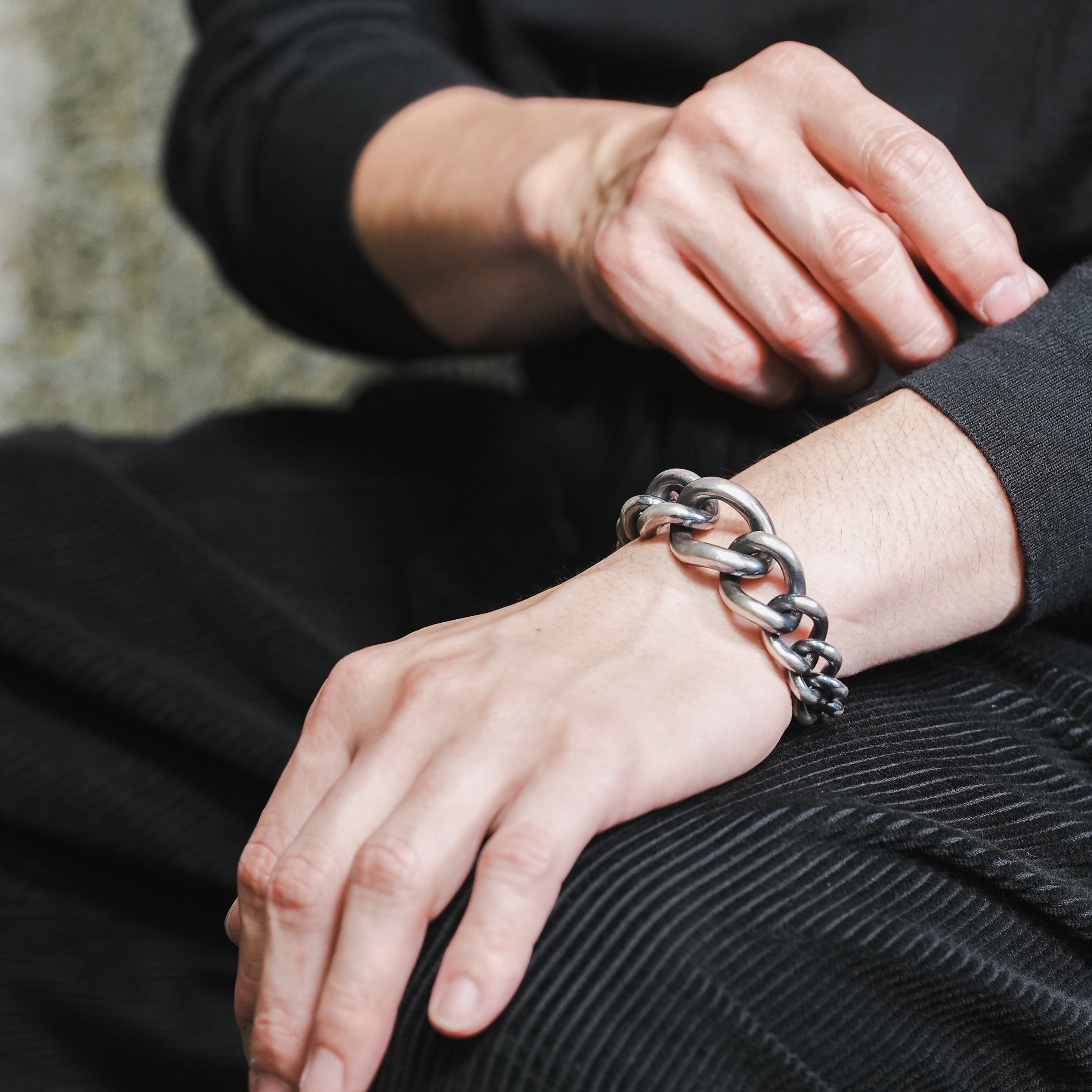 hum ハム HUMETE CHUNKY CHAIN BRACELET [MR-BR11-M] ブレスレット