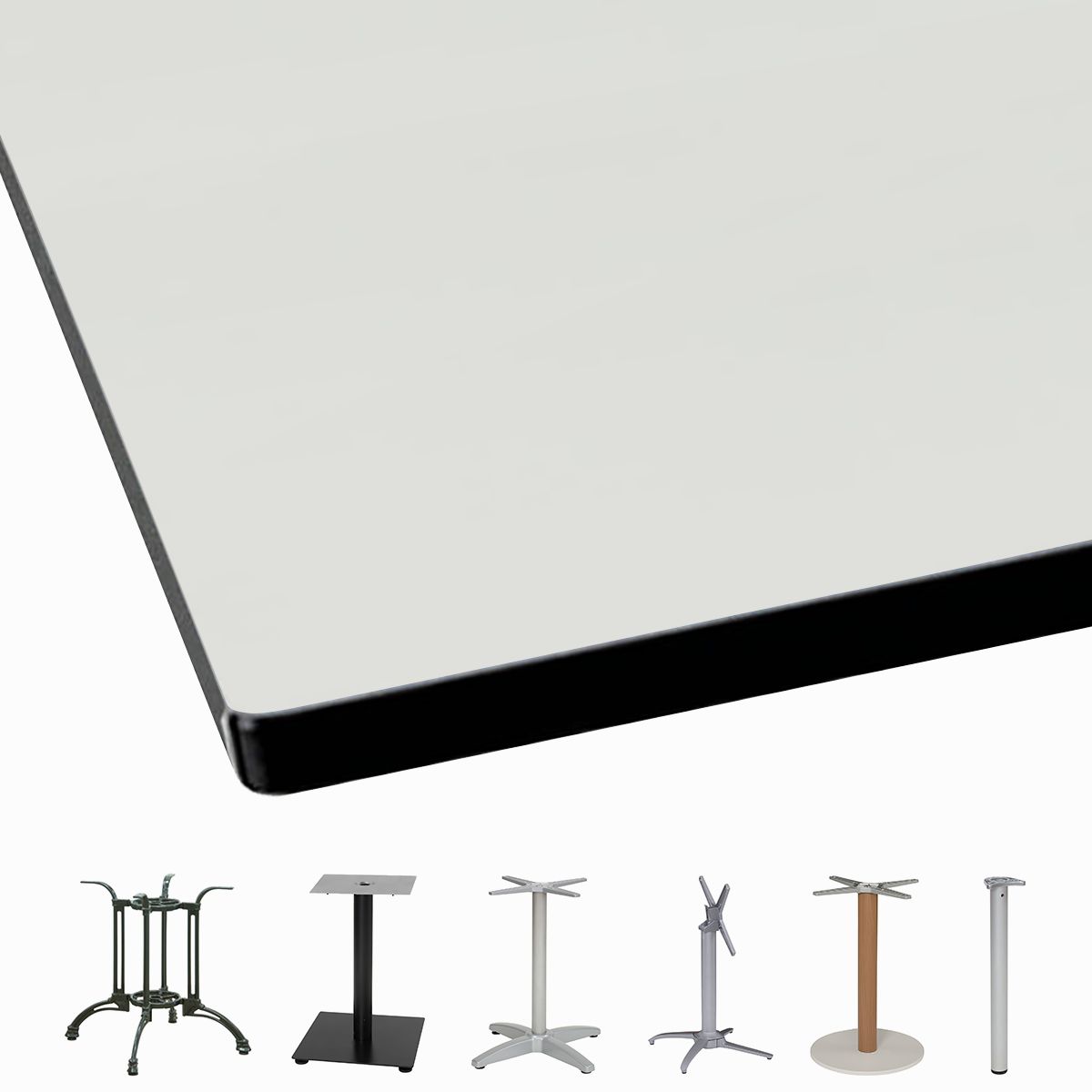 トパリット ハイプレッシャーラミネート天板 ホワイト｜富士（FUJI）の