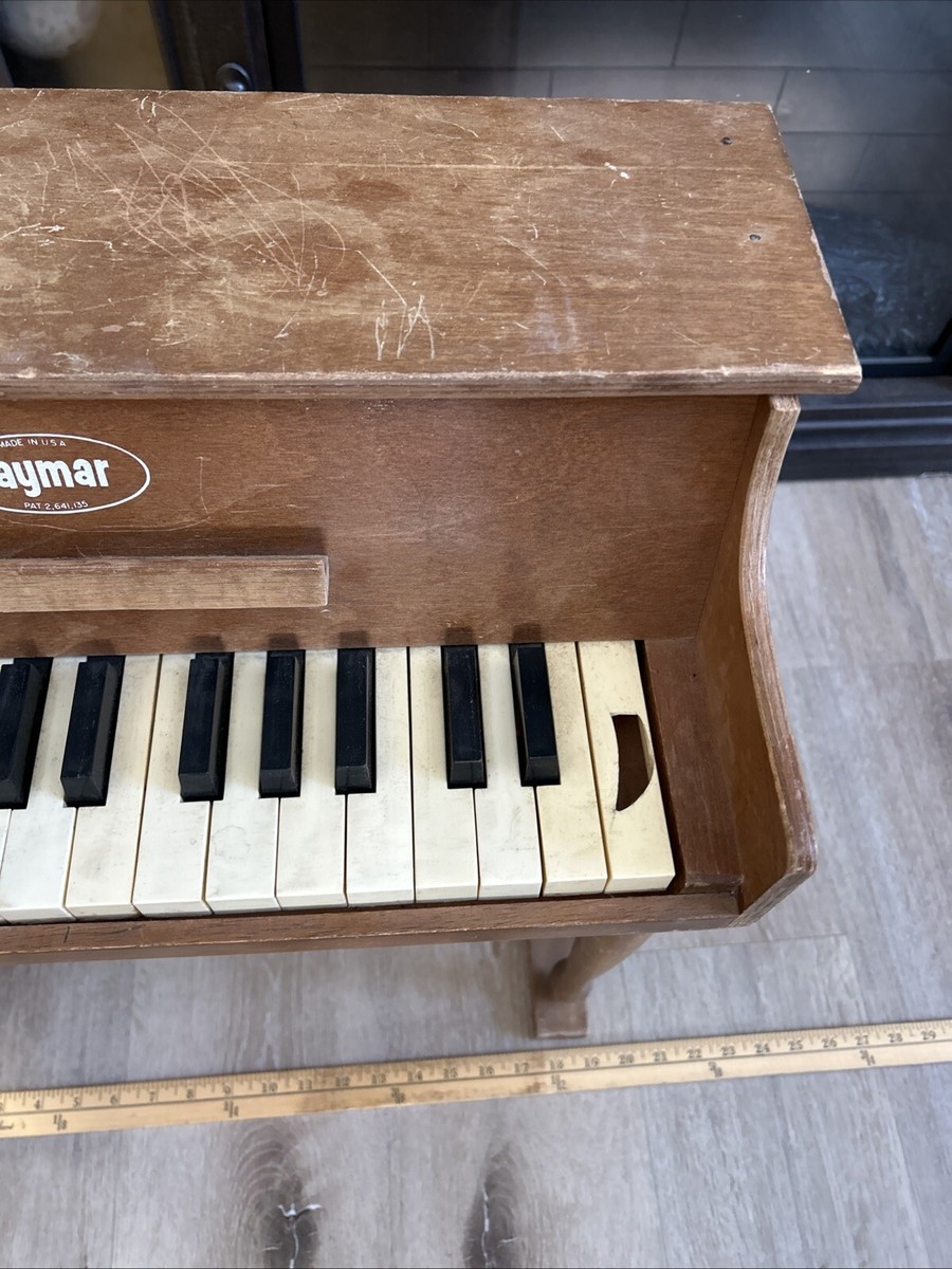 Vintage JAYMAR Upright 30 Key Miniature Kids Piano - Keys Works 22