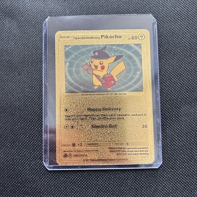 Special Delivery Pikachu Gold Foil Pokémon Card Promo SWSH074