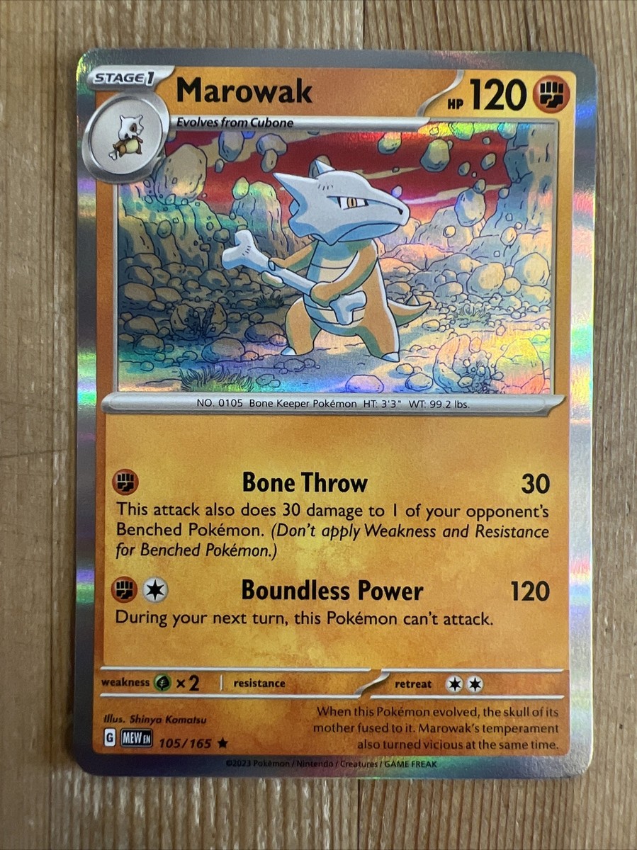 Pokémon TCG Marowak Scarlet & Violet - 151 105/165 Holo Rare NM | eBay