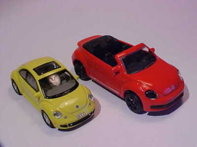 LOT 2 Volkswagen New Beetle & Convert Hongwell Majorette Diecast