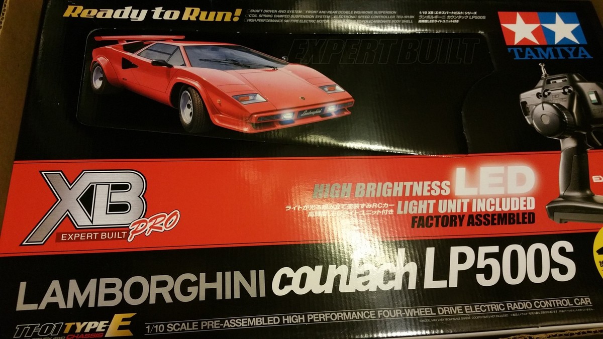 1/10 Tamiya RC Countach'80s Lamborghini LED TT-01E XB 4wd RTR