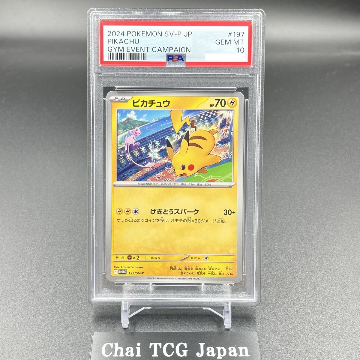 PSA 10 Pikachu 197/SV-P Gym Event WCS 2024 Promo Pokemon Card
