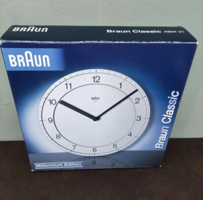 Vintage Braun Wall Clock ABK30 Dieter Rams Designed Type 4861