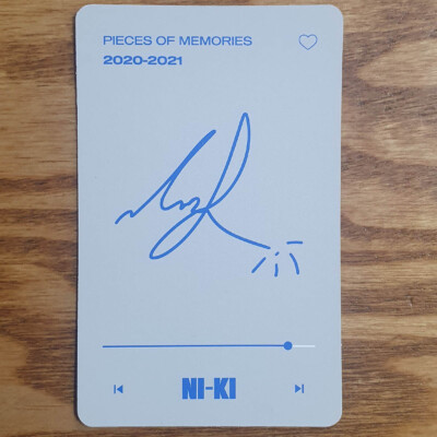 Ni-Ki Official Photocard Enhypen Pieces of Memories Kpop Genuine