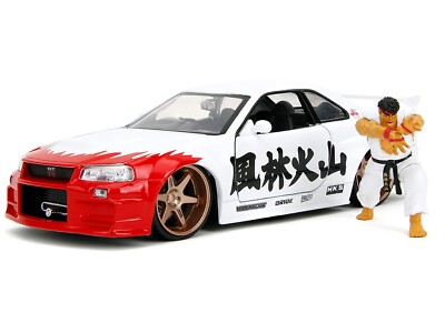 2002 NISSAN SKYLINE GT-R R34 & RYU FIGURE 