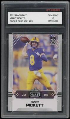 KENNY PICKETT 2022 LEAF DRAFT 1ST GRADED 10 ROOKIE CARD XRC RC NFL