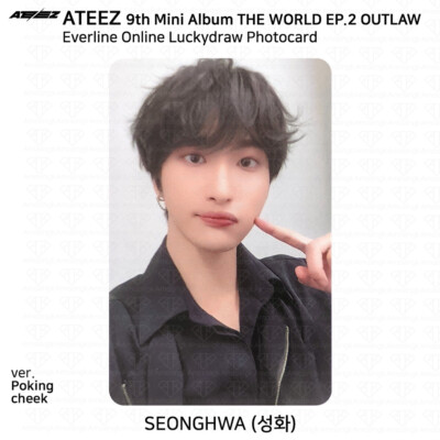ATEEZ THE WORLD EP.2 OUTLAW Everline Online Lucky Draw Photocard