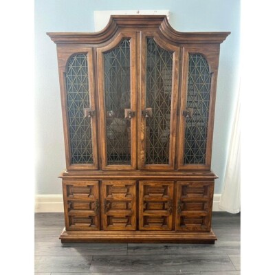 Antique DREXEL Heritage Buffet Mid-Century Modern China Cabinet