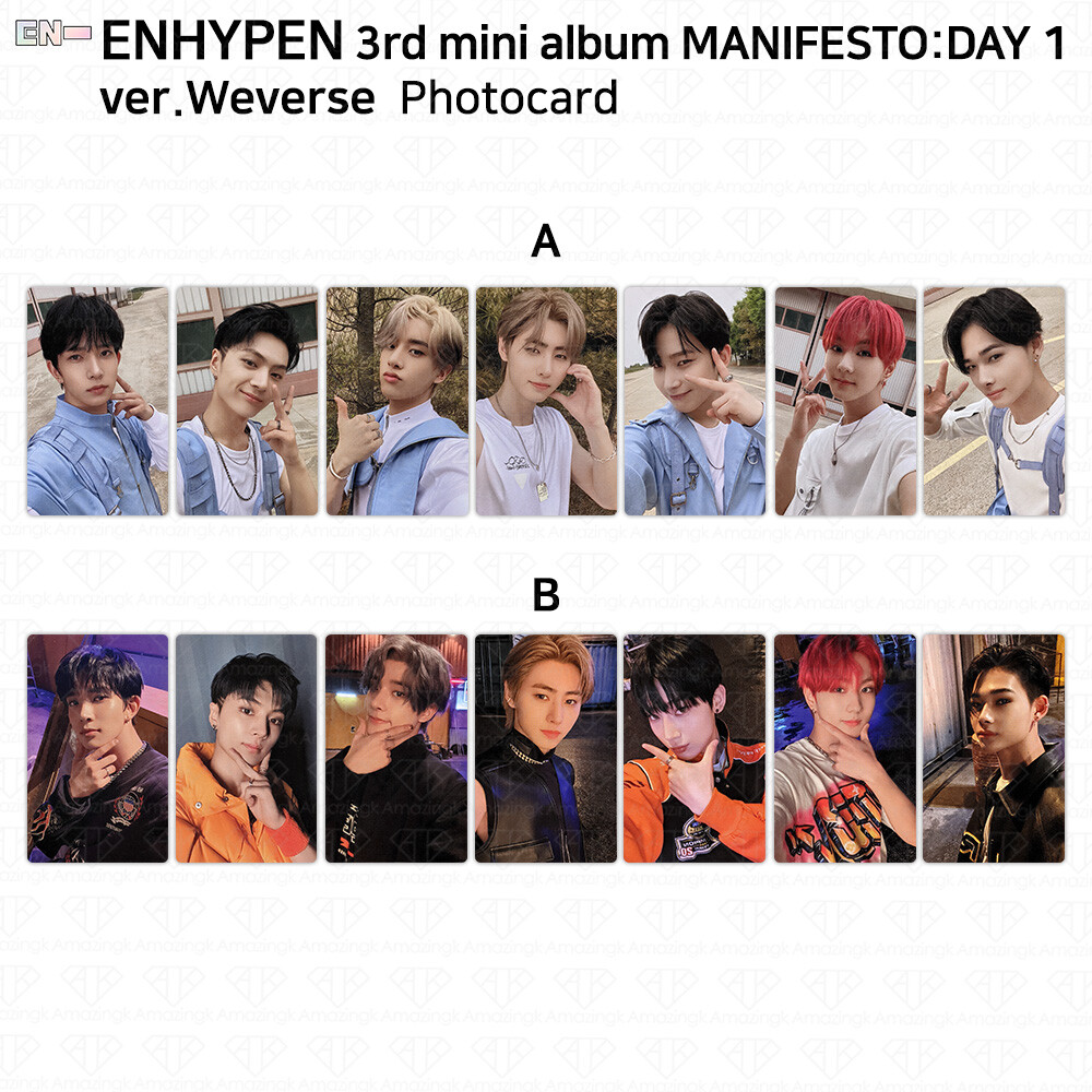Enhypen 3rd Mini Album Manifesto Day1 Official Photocard Weverse