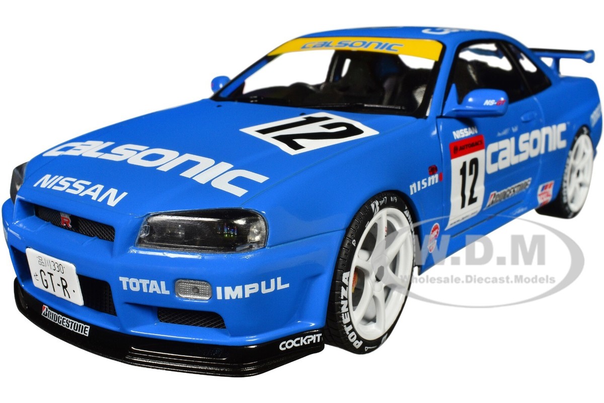 2000 NISSAN SKYLINE GT-R (R34) RHD #12 CALSONIC TRIBUTE 1/18 BY