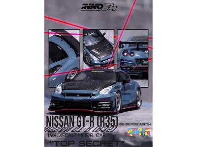 2024 NISSAN GT-R R35 NISMO TOP SECRET GRAY 1/64 BY INNO MODELS