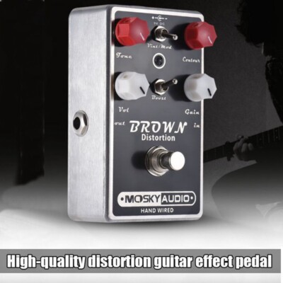 Mosky Brown Distortion Hand Wired Guitar Effect Pedal Vintage