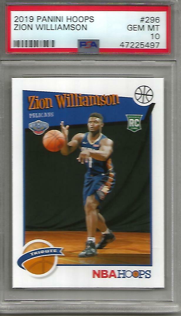 Zion Williamson 19/20 Panini Hoops #296 Rookie PSA 10 Gem Mint | eBay
