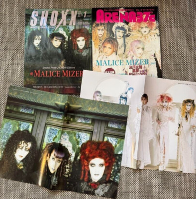 MALICE MIZER 2 magazines with posters Gackt Mana Koji SHOXX
