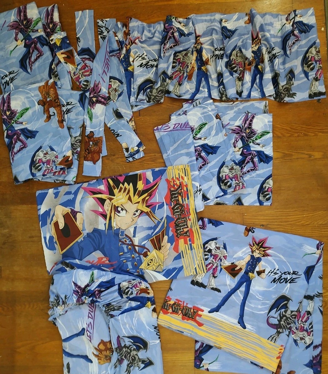 90s Vintage Yu-Gi-Oh 1996 Bed Room Set Sheets Comforter Valances