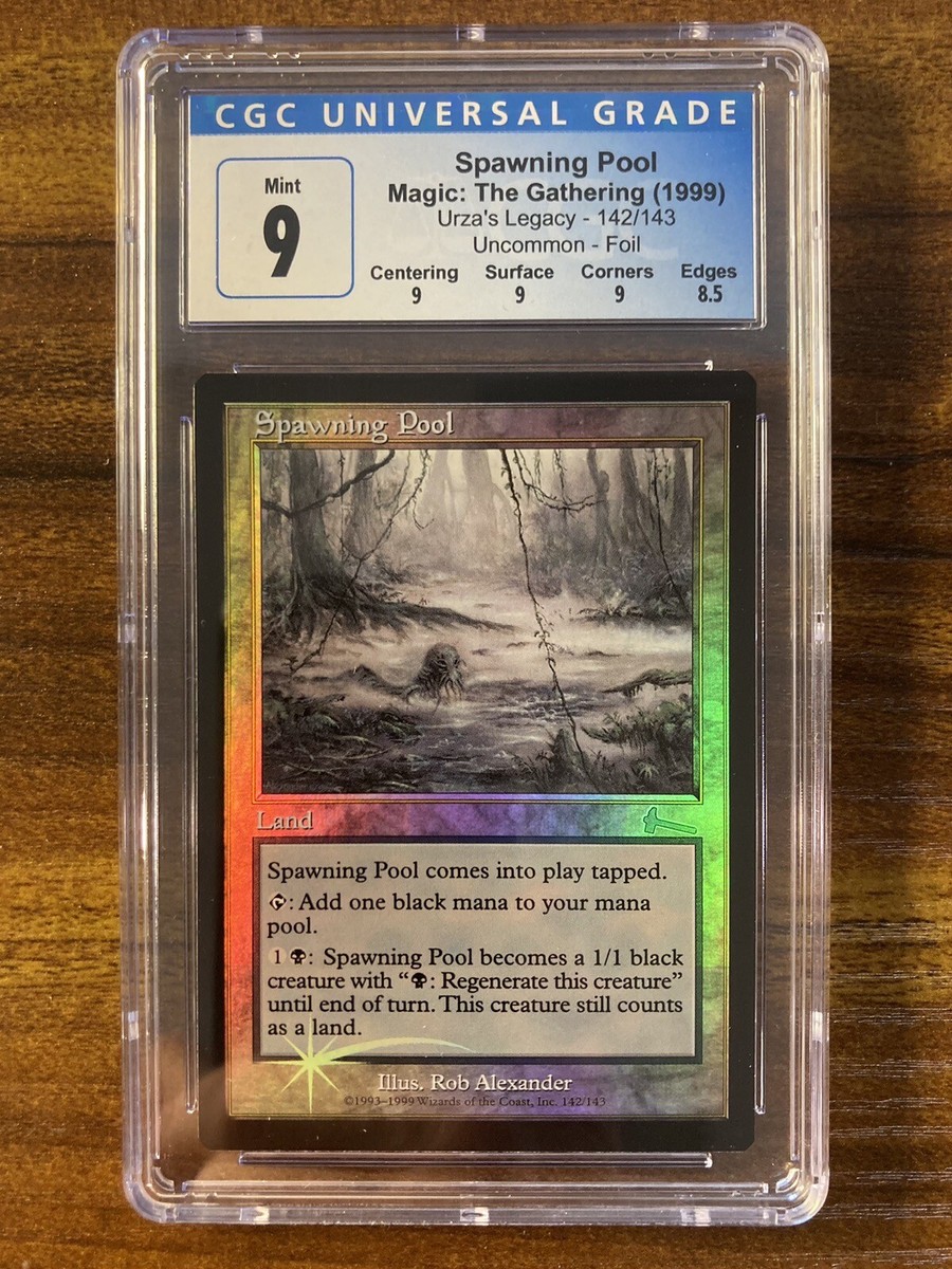 MTG✨SPAWNING POOL FOIL✨Urza's Legacy CGC 9 MINT 1999 UNCOMMON