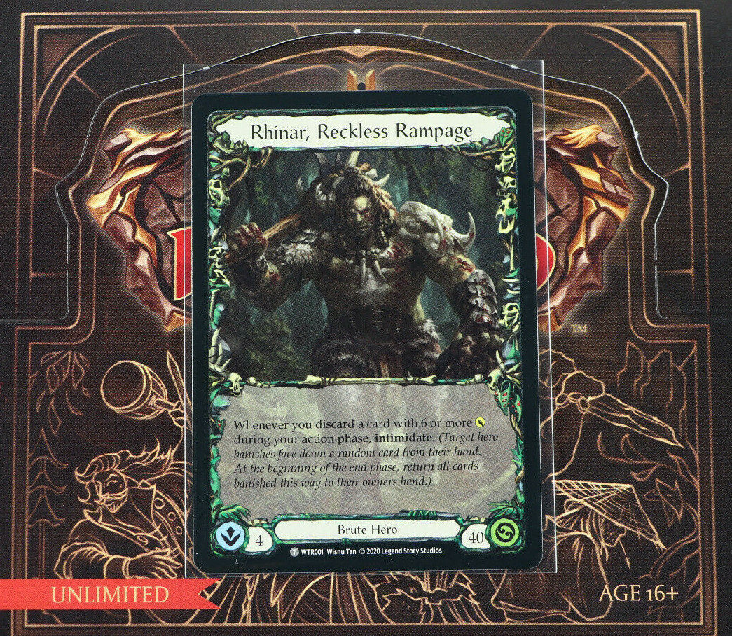 Flesh And Blood Double Sided Rhinar, Reckless Rampage WTR001