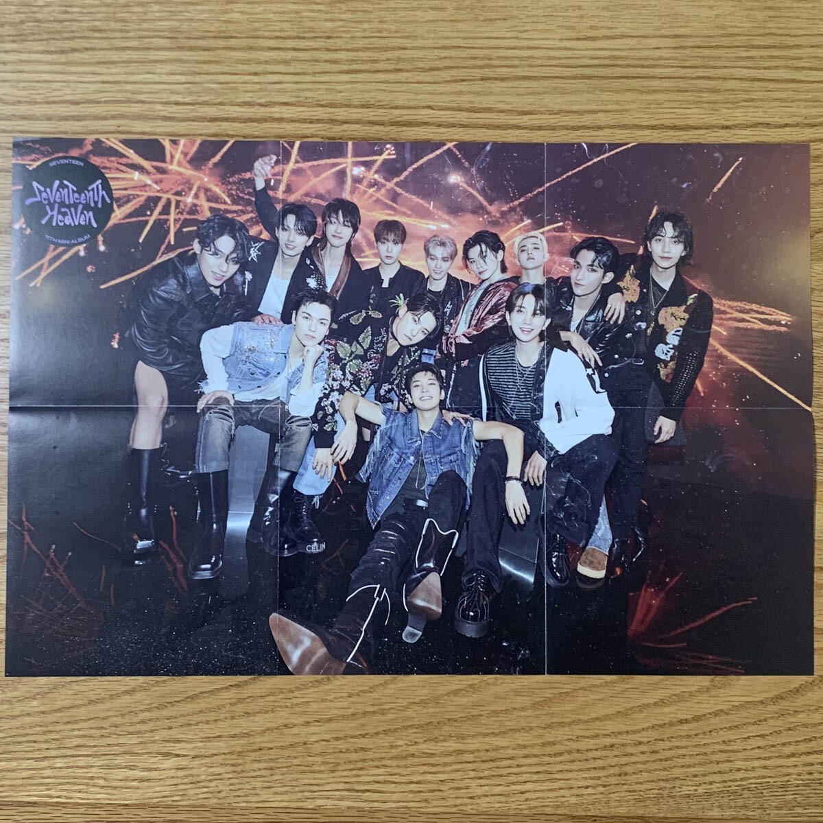 Group Official Folded Poster Seventeen 11th Mini Album Heaven SVT