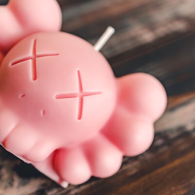 Kaws Companion Figure Pink Candle All Natural Soy Wax | eBay