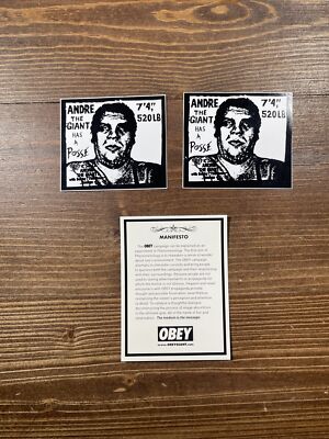 SHEPARD FAIREY Obey Giant Andre Has A Posse Set Of 2 Official
