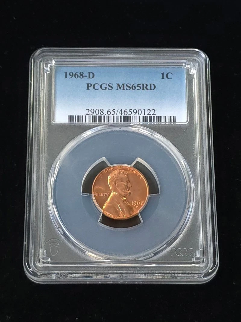 MS 65 Graded 1968 Lincoln Memorial Small Cents (1959-2008) for