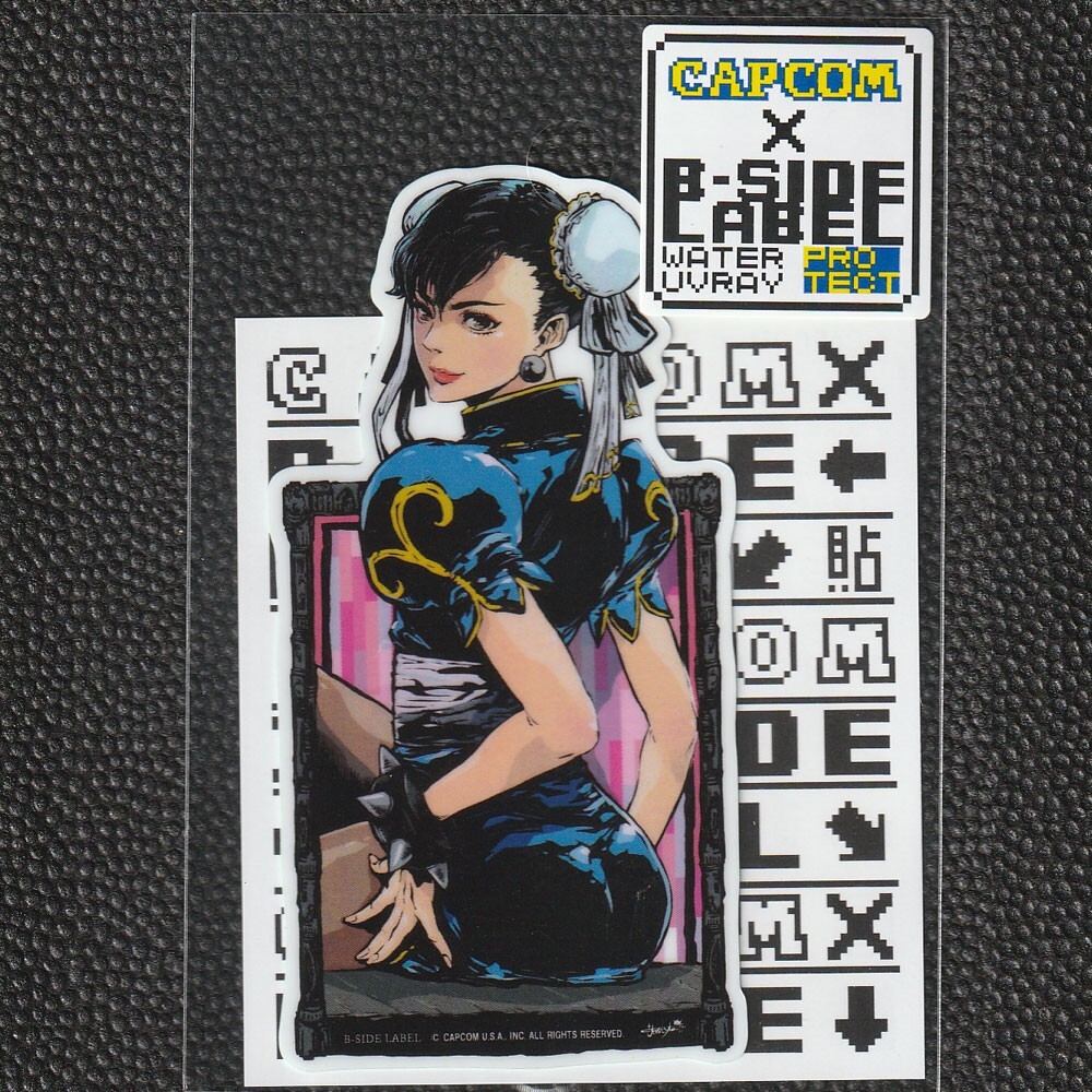CAPCOM x B-Side Label Sticker STREET FIGHTER Chun-Li C Japanese