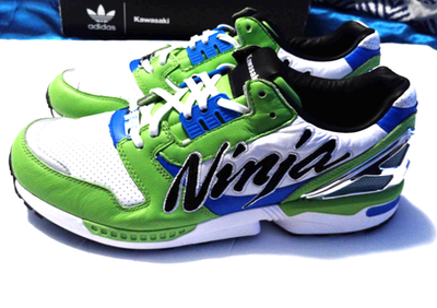 Size 13 - Kawasaki Ninja x adidas ZX 8000 White Green for sale