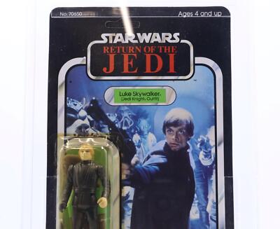 Luke Skywalker Jedi Knight Green Saber AFA GRADED 85 79 Back-A