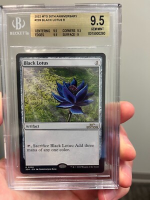 2022 MtG 30th Anniversary 228 Black Lotus Rare BGS 9.5 Retro Magic