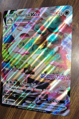 JUMBO Snorlax Vmax Full Art 142/202 Sword & Shield Pokemon ULTRA