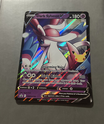 Dark Sylveon V SWSH134 Pokemon Celebrations 25th Anniversary JUMBO