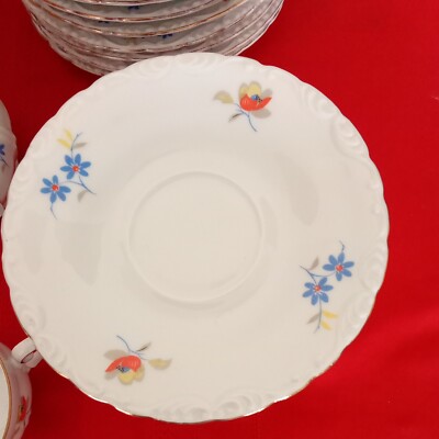 Vtg Schirnding Bavaria Porcelain Germany Multicolor Floral Complet