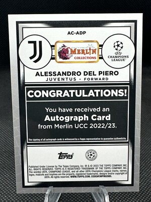 2022-23 Topps Merlin UCC - #AC-ADP Alessandro Del Piero Silver