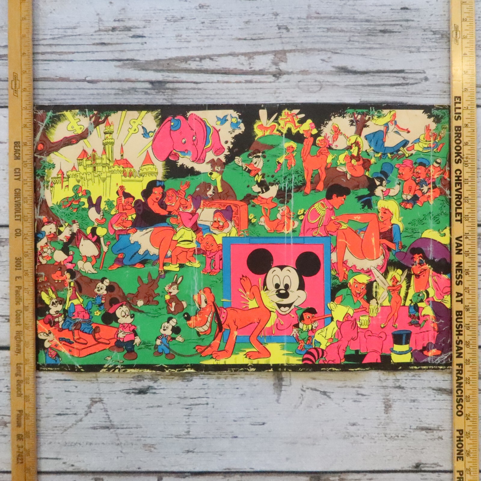 Vintage Wally Wood Disney Memorial Orgy Black Light Poster | eBay