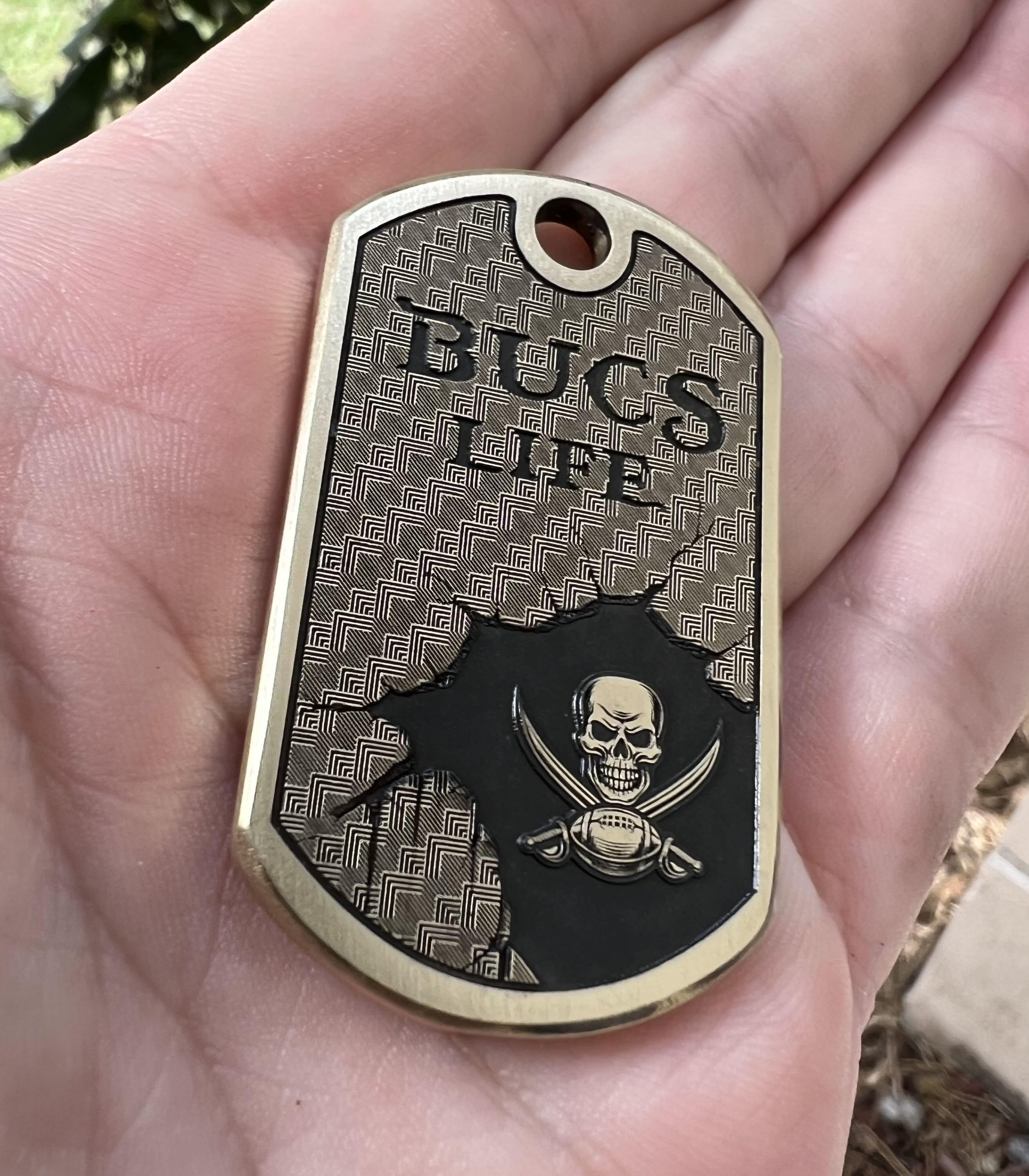 New solid brass dog tag!!! : r/Laserengraving