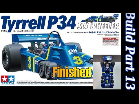 Tamiya 1/12 Scale Tyrrell P34 Six Wheeler Formula 1 Car. Part 13