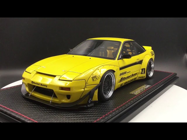 Ignition Model 1:18 Rocket Bunny 180SX Yellow (RB-Wheel) IG1111