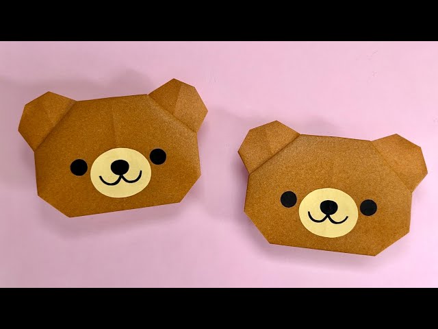 折り紙 簡単 可愛い くま 折り方 Origami Easy Cute Bear Paper Craft