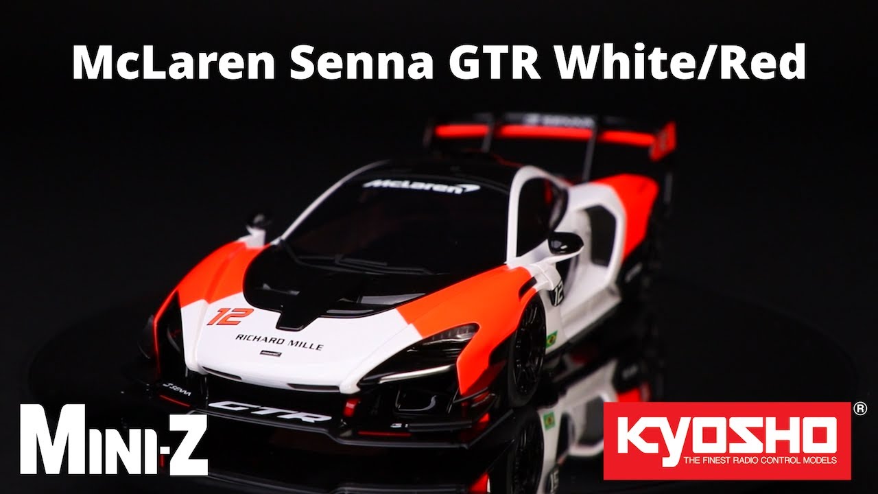 KYOSHO MINI-Z RWD McLaren Senna GTR White/Red - YouTube